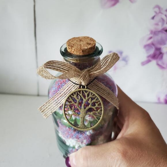 Unbranded Decorative Sand Tree Of Life Tinted Glass Bottle - Picture 4 of 9